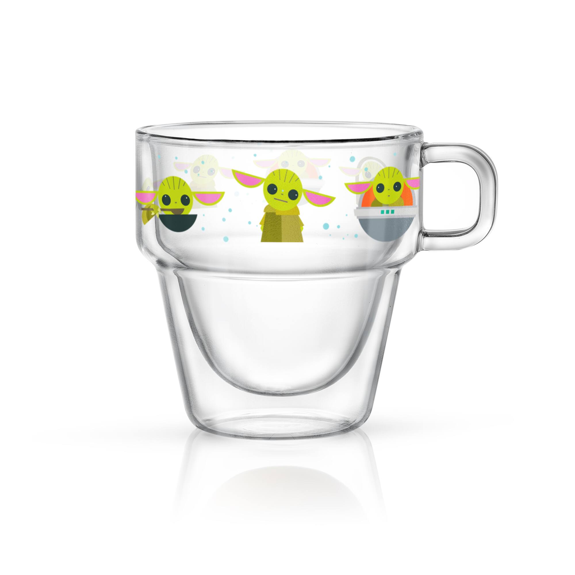 JoyJolt® Star Wars™ The Mandalorian™ 11.5oz. The Child Band Double Walled Glass Mugs, 4ct.